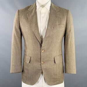 THE HOUND Size 42 Brown Cream Houndstooth Single Breasted Sport Coat